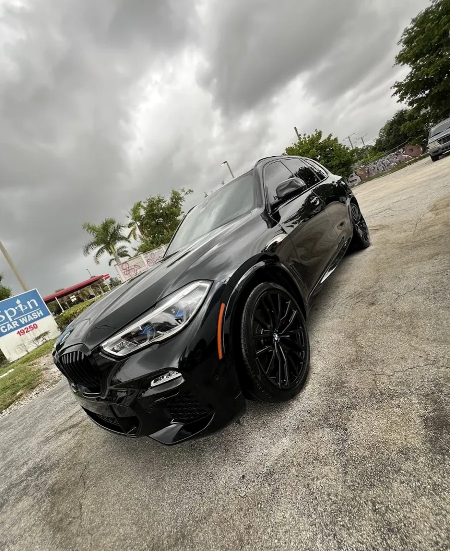 Real Black BMW X5 M50i SUV detailed by Perfect Shine 305 in Miami
